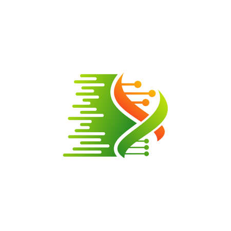 Fast DNA logo vector template, Creative DNA logo design conceptsのイラスト素材
