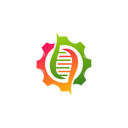 Mechanic DNA logo vector template, Creative DNA logo design conceptsのイラスト素材