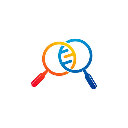 Search DNA logo vector template, Creative DNA logo design conceptsのイラスト素材