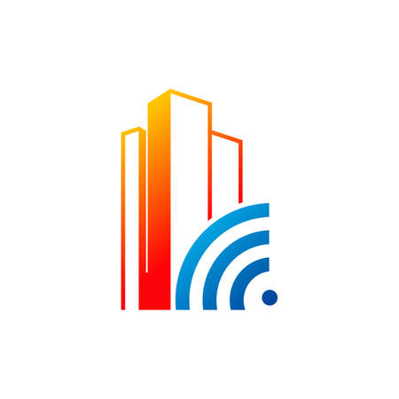 Smart City logo vector template, Creative Building logo design conceptsのイラスト素材