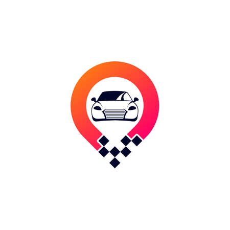Point Car logo vector template, Creative Car logo design conceptsのイラスト素材