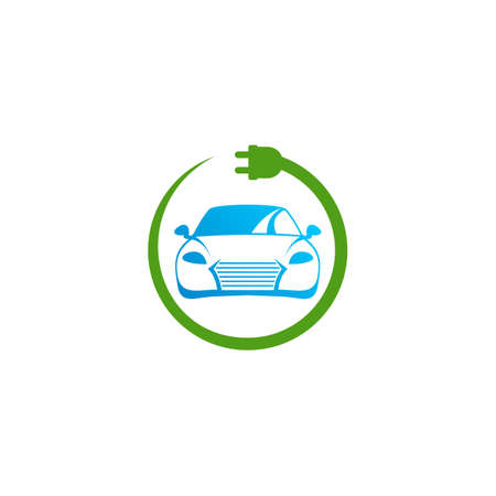 Electric Car logo vector template, Creative Car logo design conceptsのイラスト素材