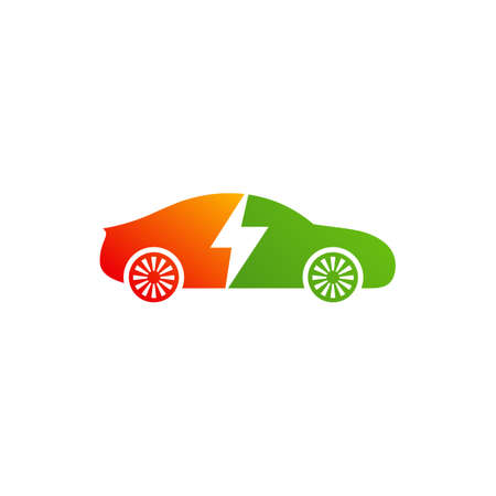 Electric Car logo vector template, Creative Car logo design conceptsのイラスト素材