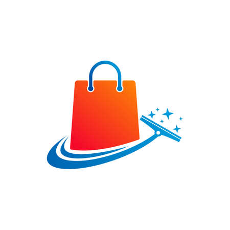 Shop Clean logo vector template, Creative Clean logo design conceptsのイラスト素材