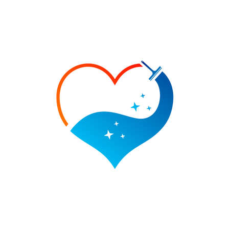 Love Clean logo vector template, Creative Clean logo design conceptsのイラスト素材