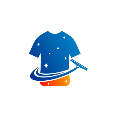 Laundry logo vector template, Creative Clean logo design conceptsのイラスト素材