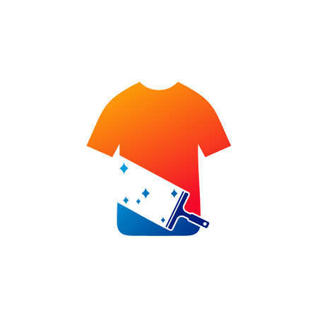Laundry logo vector template, Creative Clean logo design conceptsのイラスト素材