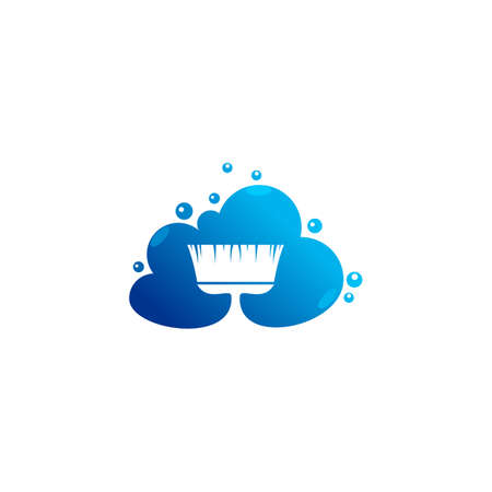 Cloud Clean logo vector template, Creative Clean logo design conceptsのイラスト素材