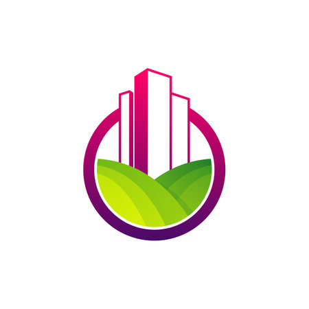 City farm logo design vector template. Farm logo conceptのイラスト素材