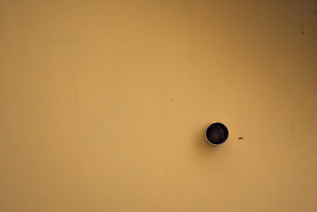Yellow wall with pipe