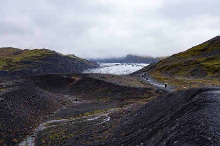 MÃ½rdalsjÃ¶kull glacier, Icelandの写真素材