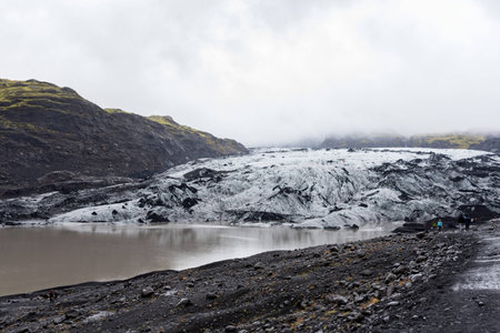MÃ½rdalsjÃ¶kull glacier, Icelandの写真素材