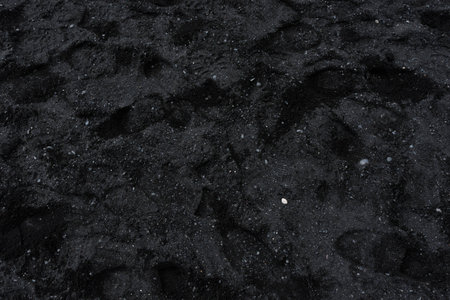 Black sands of Vikの写真素材