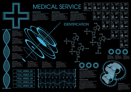 Futuristic virtual graphic touch user interface, targetのイラスト素材