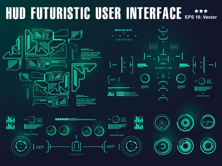 Futuristic virtual graphic touch user interface, targetのイラスト素材