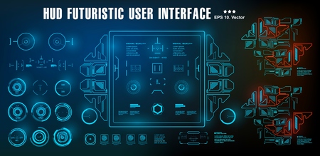 Futuristic virtual graphic touch user interfaceのイラスト素材