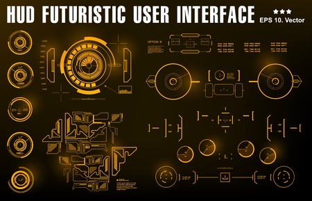 Futuristic virtual graphic touch user interfaceのイラスト素材