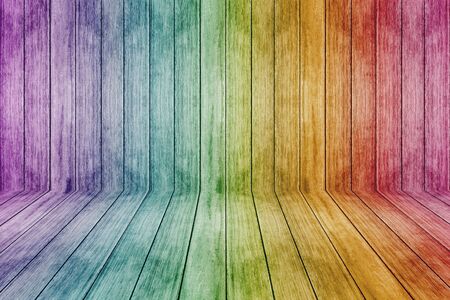 Colorful wood texture Background with vintage styleの写真素材