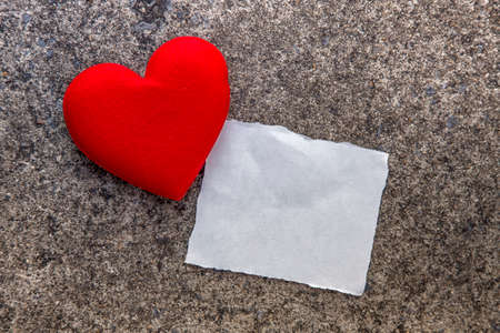 Valentines day background with heart and paper note for text