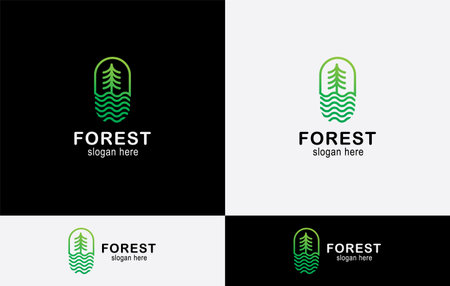 Forest Modern and Unique Foot Care Logo Design Template, Emblem, Design Elementのイラスト素材