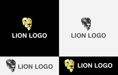 Lion head logo. Lion head logo. Lion head logo.のイラスト素材