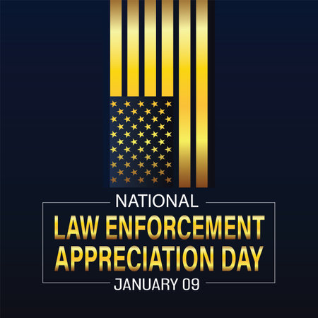 National Law Enforcement Appreciation Day Backgroundのイラスト素材