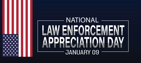 National Law Enforcement Appreciation Day Backgroundのイラスト素材