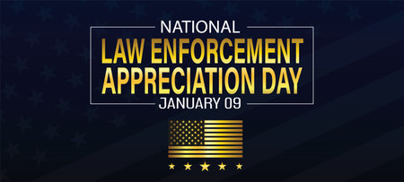 National Law Enforcement Appreciation Day Backgroundのイラスト素材