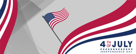 4th of July independence day USAのイラスト素材