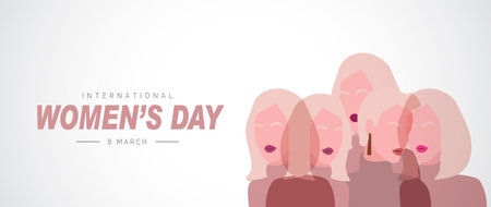 International Women's Day. Vector illustration of women'sのイラスト素材