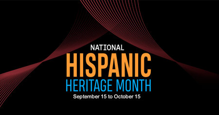 National Hispanic Heritage Month Hipster cover design. Minimal geometric background. Vector illustration.