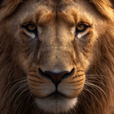 Portrait of a lion in the Kruger Park, South Africa.の素材