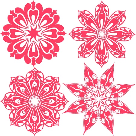 A set of floral laceのイラスト素材