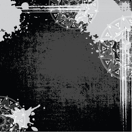 Paints and mandalas.のイラスト素材