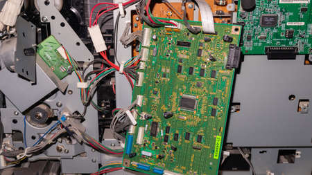 Electronic components on the board of an electronic device