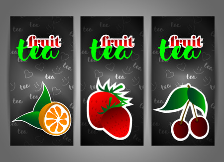 Vector frame background card with fresh fruits, organic vegan food. Health nutrition.のイラスト素材