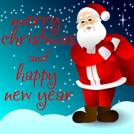 Vector Santa Claus. Cartoon characters. Merry Christmasのイラスト素材