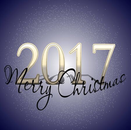 Happy New Year 210-Beautiful golden celebration background vector. Xmas Illustration.