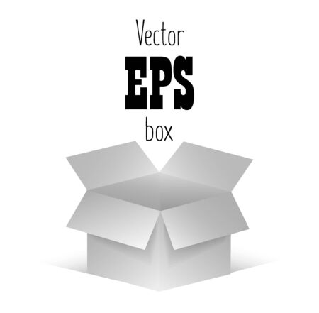 White open box on  background. Vector illustrationのイラスト素材