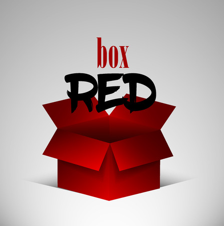 red 3d vector box.のイラスト素材