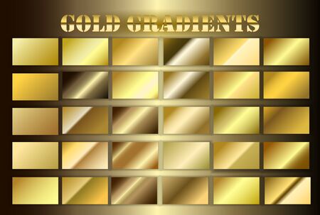 set gold premium gradients. Vector elements for your designのイラスト素材