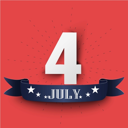 Independence day of the USA 4th July. Happy independence day.のイラスト素材