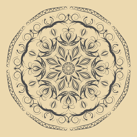 Mandala. Vintage decorative elements. Oriental pattern, vector illustration. Islam, Arabic, Indian, moroccan,spain, turkish, pakistan, chinese, mystic, ottoman motifs.のイラスト素材