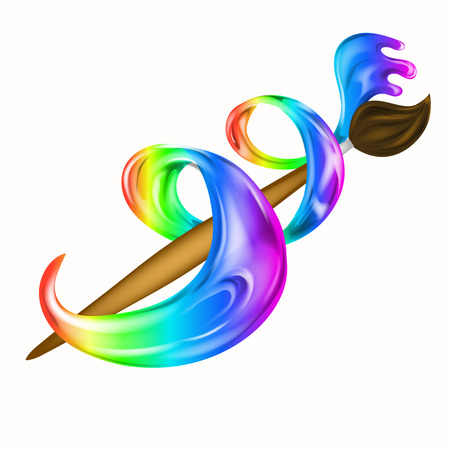 Color Splash on White Background. Vector Illustrationのイラスト素材