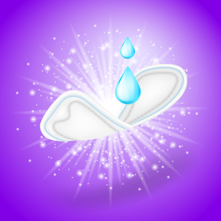 Sanitary Napkin Vector Backgroundのイラスト素材