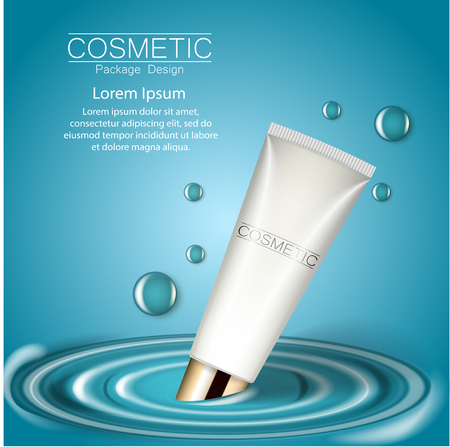 Moisturizing face cream package cosmetics design, ads, templates for designのイラスト素材