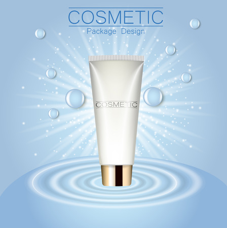 Moisturizing face cream package cosmetics design, ads, templates for designのイラスト素材