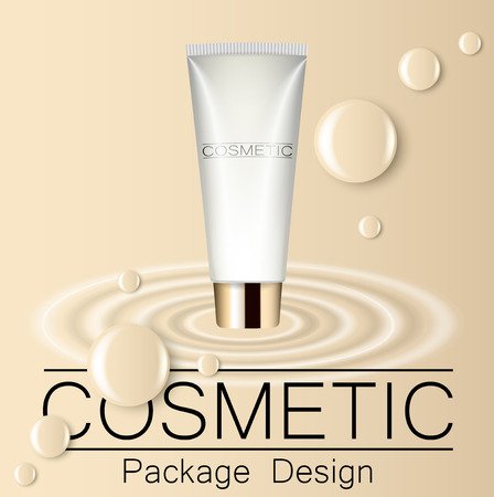 Concealer template design packaging of cosmeticsのイラスト素材