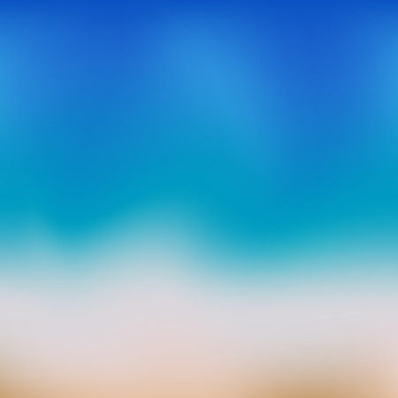 Vector blurred beach and ocean for treveling card, and summer background.のイラスト素材
