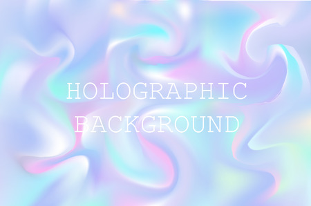 Vector abstract holographic background 80s - 90s, trendy colorful texture in pastel , neon color design. For your creative project design cover, book, printing, gift card, fashion.のイラスト素材